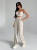 Picture of Women’s Elegant Pants – Solid Color with Tie Belt,  Wide-Leg
