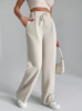 Picture of Women’s Elegant Pants – Solid Color with Tie Belt,  Wide-Leg