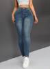 Picture of Women’s Jeans pants  – Slanted Pockets, Destroyed Effect, Casual Skinny