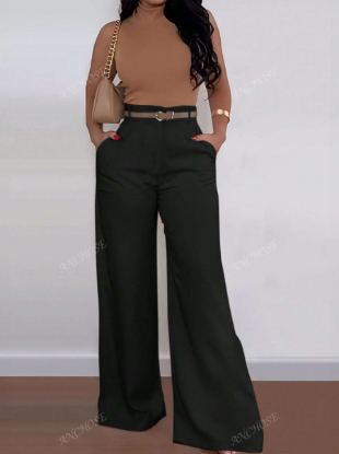 Picture of Women’s Pants – High Waist, Pocket Design, Wide-Leg Fit