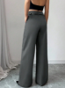 Picture of Women’s Pants – High Waist, Vintage Belt, Casual Straight-Leg