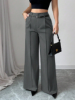 Picture of Women’s Pants – High Waist, Vintage Belt, Casual Straight-Leg