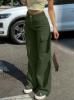 Picture of Women’s Casual Cargo Pants – High Waist, Wide-Leg Fit, Flap Pockets