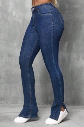 Picture of Women’s Denim Pants - Split Hem, slim fit