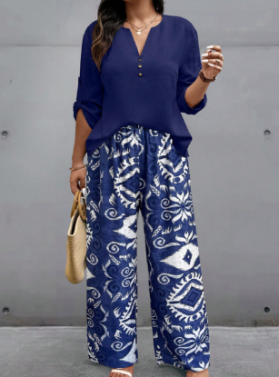 Picture of Women’s 2-Pcs. Set – Random Print, Casual Loose Fit, Plus Size