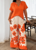 Picture of Women’s  2-Pcs. Set – Short-Sleeve, Repeating Pattern, Casual Loose Fit, Plus Size