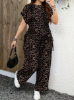 Picture of Women’s 2-Pcs. Set –  Loose Casual Fit, Leopard print, Plus Size