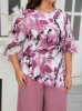 Picture of Women’s  2-Pcs. Set –  Wide Sleeves & Wide-Leg Pants, Plus Size