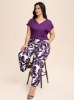 Picture of Women’s 2-PCS. Set – V-Neck,  Plus Size, Floral print