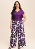 Picture of Women’s 2-PCS. Set – V-Neck,  Plus Size, Floral print