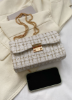 Picture of Women's Bag - Plaid, Chain, Square Mini with Flap