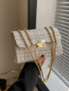 Picture of Women's Bag - Plaid, Chain, Square Mini with Flap
