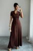 Picture of Women’s Dress – short sleeves, Collar, A-Line, Back belt