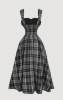 Picture of Women’s Dress - Plaid Midi Slip, wide straps
