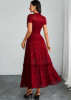Picture of Women’s Dress – Lace, short sleeves, high neck