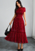Picture of Women’s Dress – Lace, short sleeves, high neck