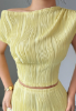 Picture of Women's 2-Pcs. Set – Asymmetric shoulder, High-Waist Flared Skirt
