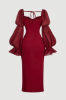 Picture of Women’s Dress –  Vintage Maxi, BUFF long sleeves, back tie
