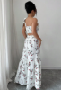 Picture of Women’s 2-Pcs. Set – Off shoulder, high Slit, Floral print
