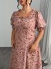 Picture of Women’s Dress – A-Line, Square Neck, Floral Pattern, plus size