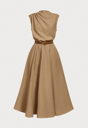 Picture of Women’s Dress – Belted, Sleeveless, solid color