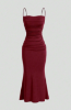 Picture of Women’s Dress – Evening wear, Ruffle, Spaghetti Straps, Plus Size
