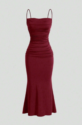 Picture of Women’s Dress – Evening wear, Ruffle, Spaghetti Straps, Plus Size