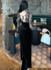 Picture of Women’s Mermaid Midi velvet Dress – Lace Patchwork