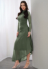 Picture of Women’s Dress – High Neck, Asymmetric Hem, Elegant Evening Style