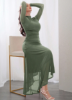 Picture of Women’s Dress – High Neck, Asymmetric Hem, Elegant Evening Style