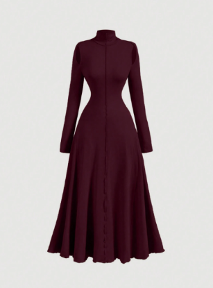 Picture of Women’s Turtleneck Dress – Vintage Elegant Style, long sleeves