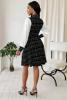 Picture of Women’s Tweed Dress – Metal Buckle Detail, White sleeves , Elegant Style