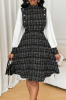 Picture of Women’s Tweed Dress – Metal Buckle Detail, White sleeves , Elegant Style