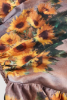 Picture of Women’s Vintage Dress – Brown, Sunflower Print