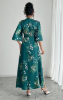 Picture of Women’s Maxi Cheongsam – Green Floral, Flared Sleeves
