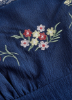 Picture of Women’s Midi Dress – Square Neck, Contrast Lace, Embroidered Puff Sleeves