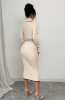 Picture of Women’s Knitted Sweater Dress – Turtleneck, Ribbed Bodycon, Bow Details