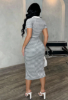 Picture of Women’s Polo Midi Dress – Stripes, High Stretch Knit