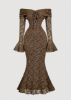 Picture of Women’s Off-Shoulder Lace Bodycon Dress – Front Bow, Long Sleeves