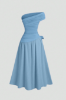 Picture of Women’s Elegant Summer Dress –  Asymmetric Hem, One-Shoulder Style