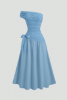 Picture of Women’s Elegant Summer Dress –  Asymmetric Hem, One-Shoulder Style