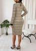 Picture of Women’s Tweed Midi Dress – Shirt Collar, Bodycon Workwear