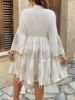 Picture of Women's Plus Size Boho Holiday Dress – Deep V-Neck