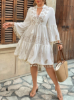 Picture of Women's Plus Size Boho Holiday Dress – Deep V-Neck