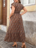 Picture of Women's  Plus Size Elegant Maxi Dress – V-Neckline, Patterned Fabric, Flowing Silhouette