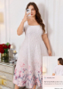 Picture of Women's Plus Size Party Dress – Square Neck, Floral Pattern
