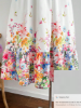 Picture of Women's Plus Size Boho Dress – Multicolor Floral, Back Tie & Flutter Sleeves