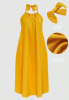Picture of Women’s Plus Size Summer Dress – Strap Neckline, Open Back, Solid