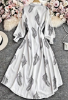 Picture of Women’s Elegant Floral Maxi Shirt Dress – Long Sleeve, V-Neck