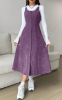 Picture of Women’s Solid Sleeveless Dress – Button Front, Ruched Waist
